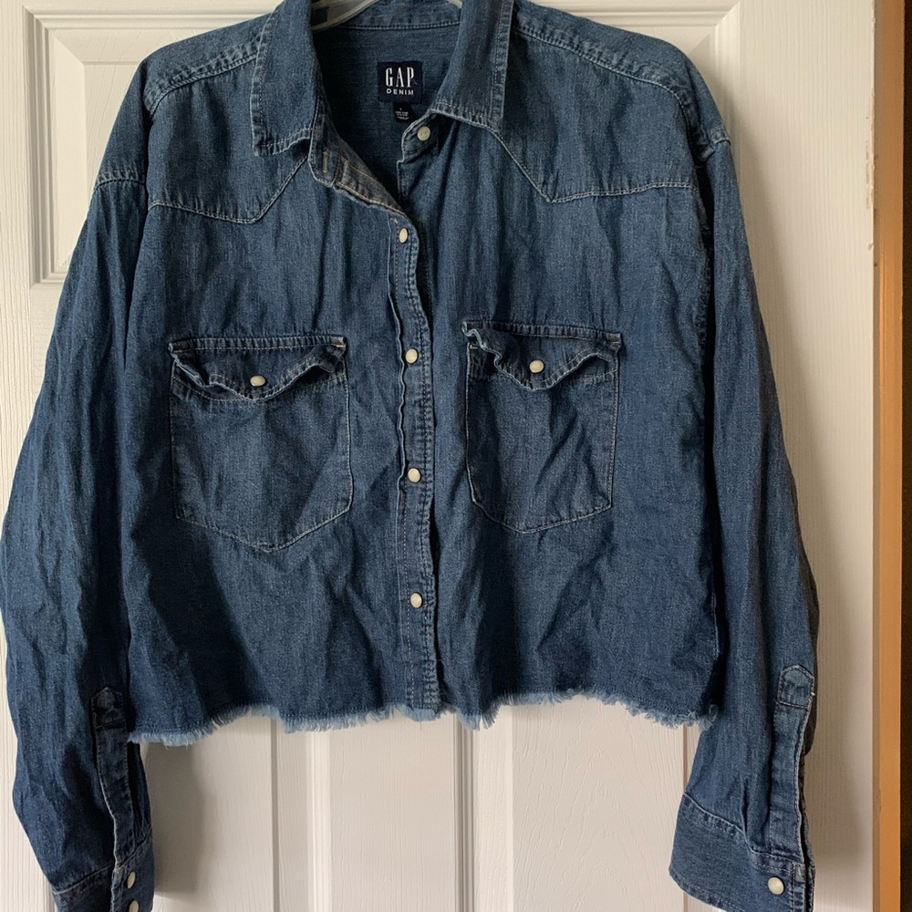 Denim crop top